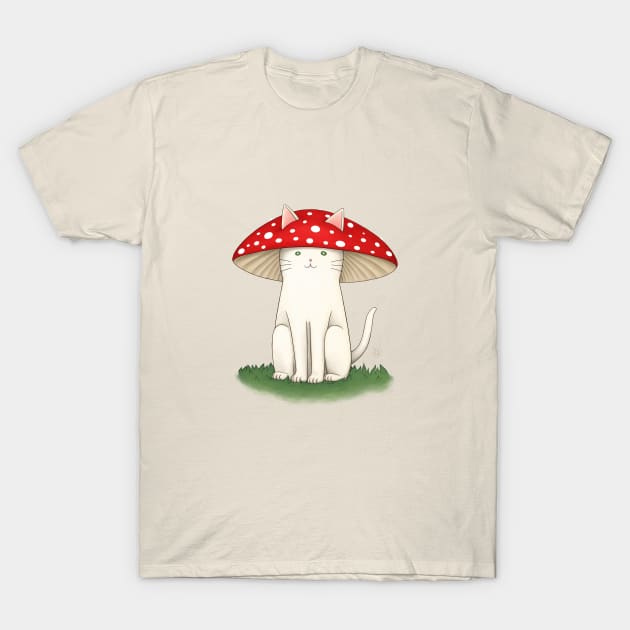 Mushroom-Cat T-Shirt by BastetLand